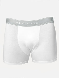 Cueca King & Joe Boxer Lisa Grey Logo Branca Pack 2UN