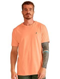 Camiseta Nautica Masculina Dark Icon Salmão