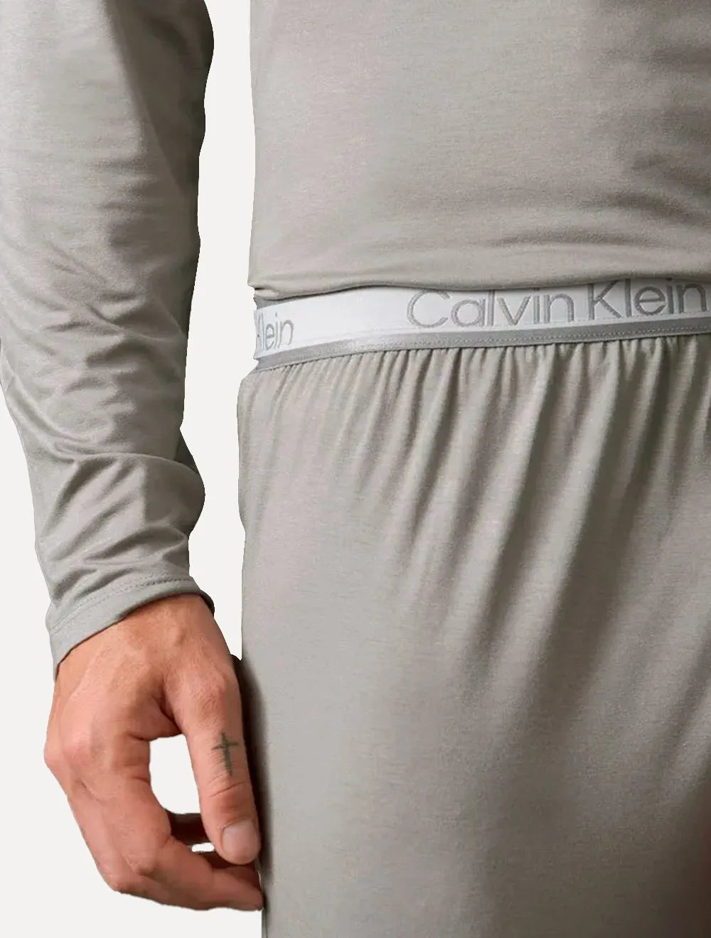 Pijama Calvin Klein Masculino Calça Modal CK Logo Cinza