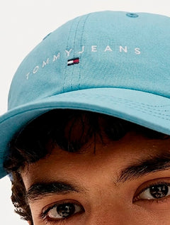 Boné Tommy Jeans Masculino Linear Logo Azul Claro