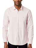 Camisa Aramis Masculina Slim Oxford Button Down Rosa Claro Mescla
