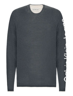 Suéter Calvin Klein Jeans Tricot Arm Logo Chumbo