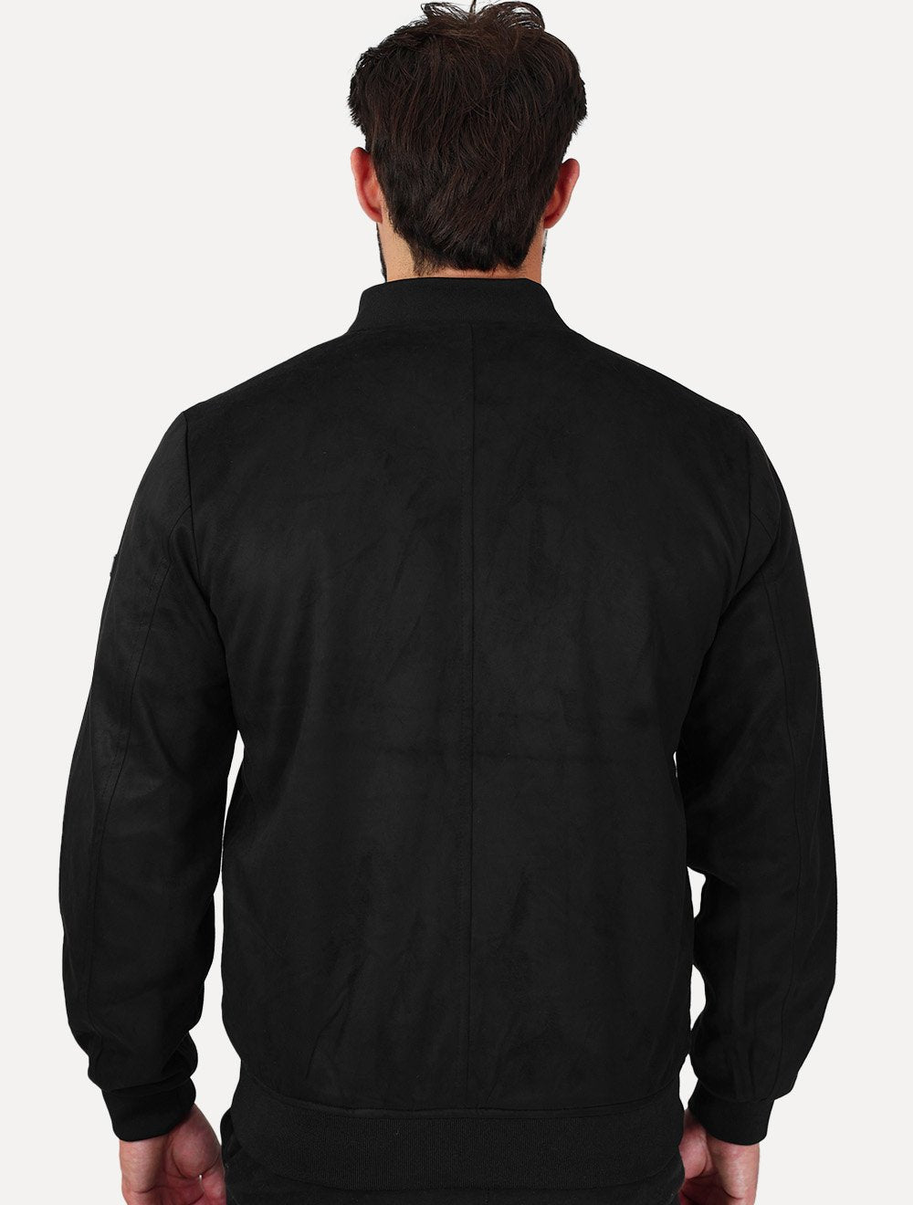 Jaqueta King & Joe Masculina Suede Bomber Preta