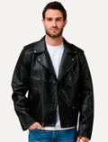 Jaqueta Levis Masculina Couro Standart Asym Motorcycle Preta
