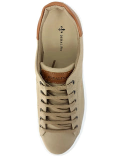 Tênis Dudalina Masculino SL Lona Mistral Napa Logo Cáqui