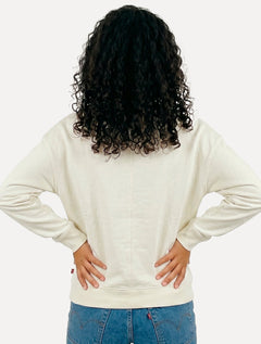 Moletom Levis Feminino Crewneck Relaxed Fit Estampado Branco