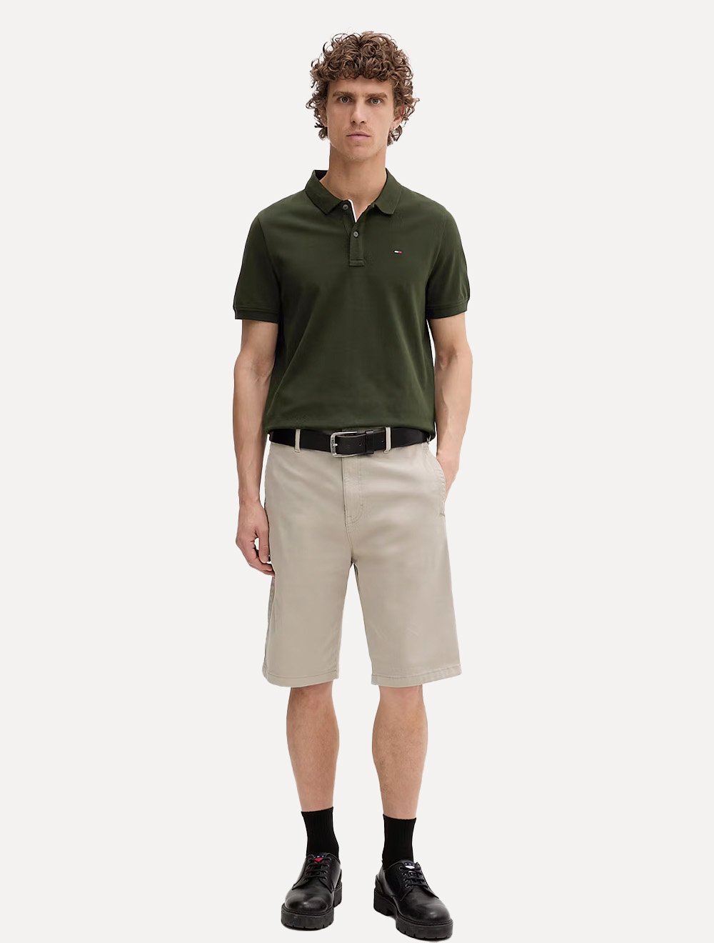 Camisa Polo Tommy Hilfiger Masculina Piquet Regular Placket Verde