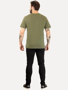 Camiseta Tommy Jeans Masculina Embroidered Signature Verde Militar