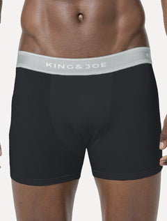 Cueca King & Joe Boxer Lisa Grey Logo Preta Pack 2UN AC26702 00003