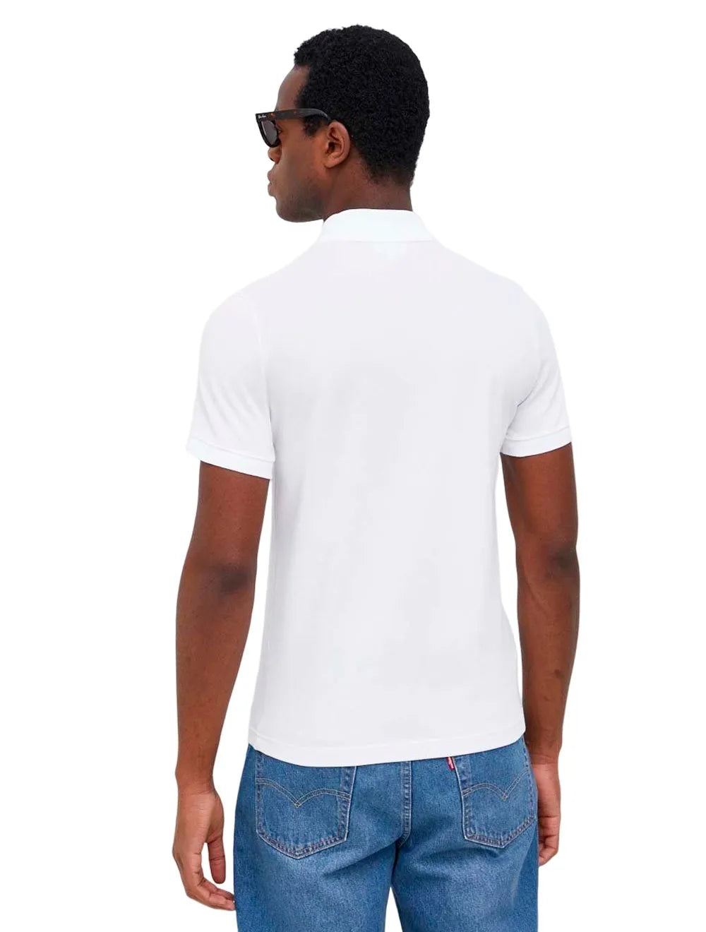 Polo Lacoste Masculina Piquet Slim Fit Stretch Branca