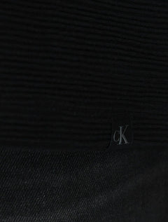 Camiseta Calvin Klein Jeans Masculina Listras Relevo Lisa Preta
