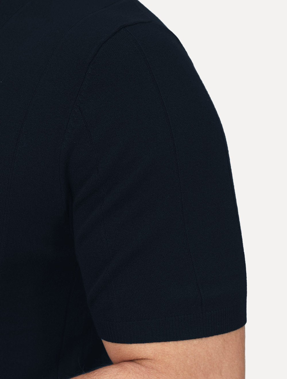 Camiseta Dixen Masculina Tricot Manga Curta Gola Careca Azul Marinho