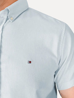 Camisa Tommy Hilfiger Masculina Regular Core Oxford Azul Claro