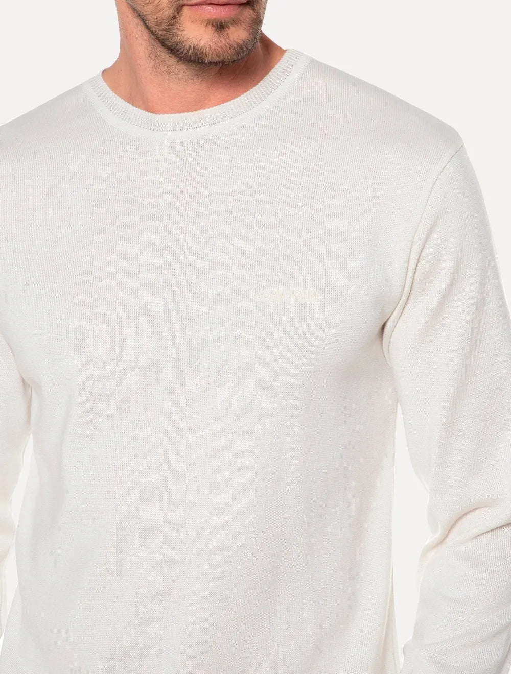 Tricot John John Masculino New Basic Off-White
