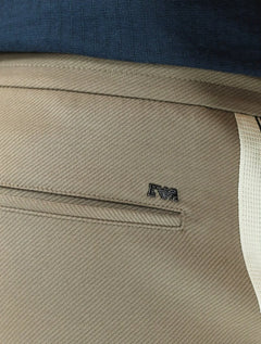 Calça Moletom Empório Armani Masculina Lã Barra Fechada Caqui Escuro