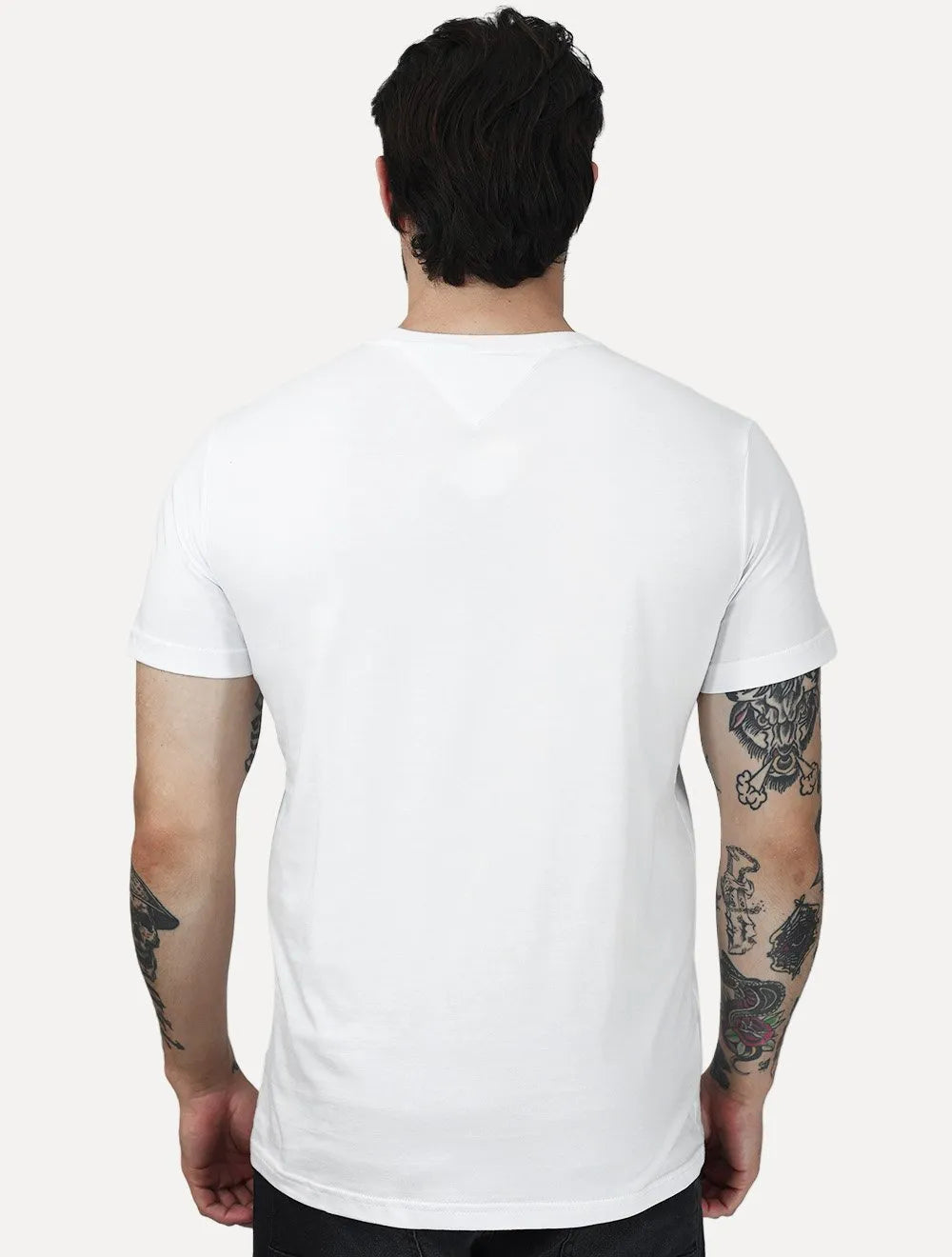 Camiseta Tommy Hilfiger Masculina Brand Love Big New Logo Branca