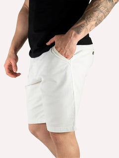 Bermuda Reserva Masculina de Sarja Casual Iron Off-White