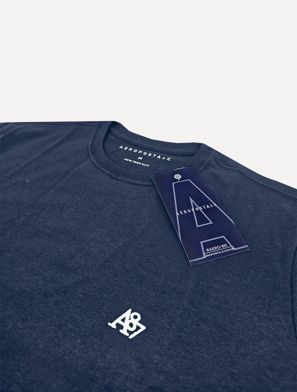 Camiseta Aeropostale Embroidered Light Logo NYC A87 Azul Marinho