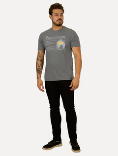 Camiseta Aramis Masculina Regular Natural Process Cinza