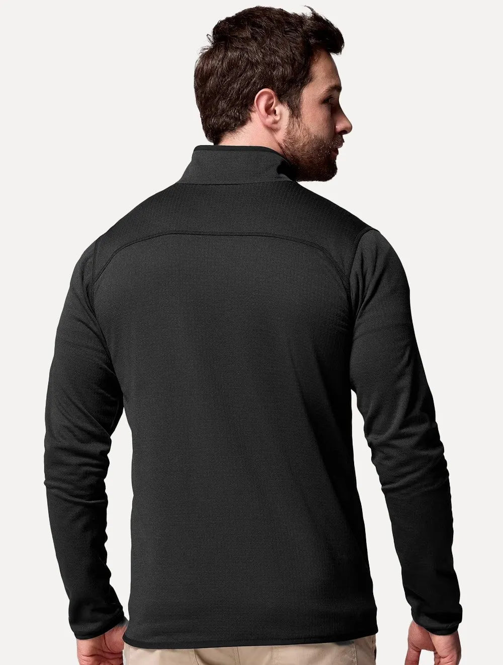 Jaqueta Columbia Masculina Fleece Hike Grid Full Zip Preto 
