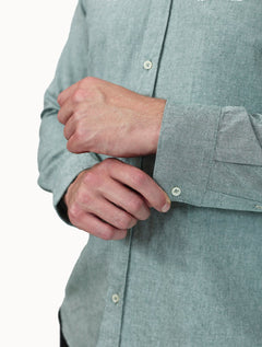 Camisa Aramis Masculina Slim Oxford Planalto Verde Claro