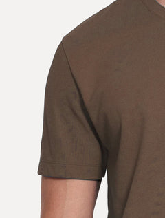 Camiseta Aramis Masculina Regular Piquet Gola Portuguesa Marrom Escuro