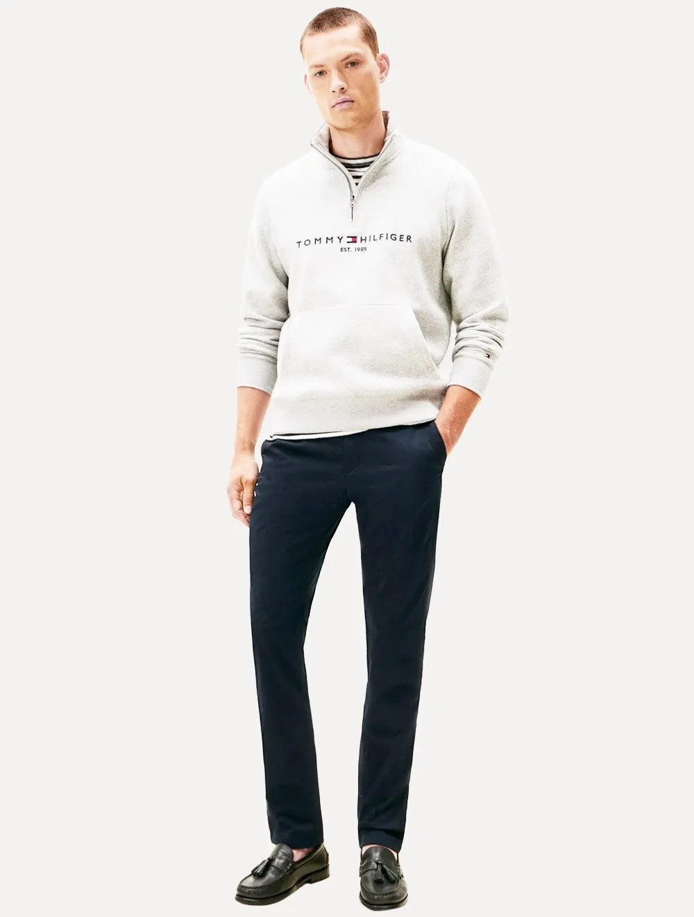 Calça Tommy Hilfiger Masculina Straight Fit Denton Essential Azul Marinho