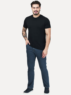 Calça King & Joe Jeans Masculina Regular Smoke Black Azul Marinho