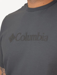 Camiseta Columbia Masculina Regular Logo Branded Shadow Cinza Escuro