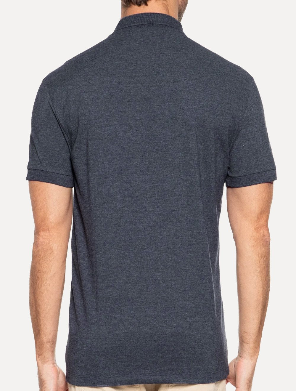 Polo Aramis Masculina Basic Piquet Mono Azul Marinho Mescla