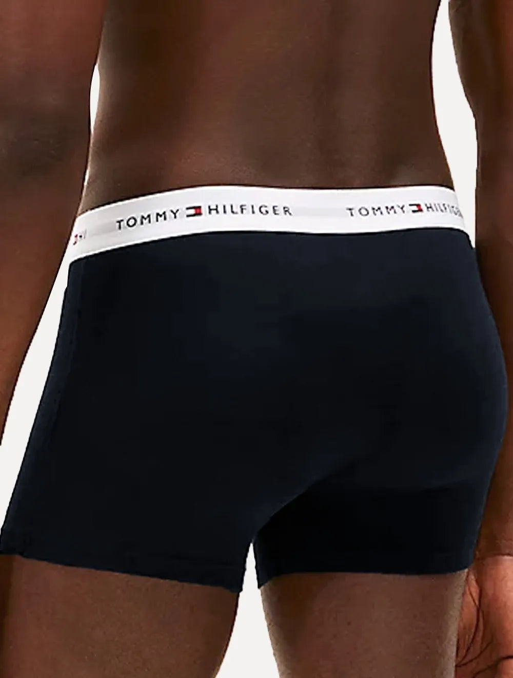 Cueca Tommy Hilfiger Cotton Stretch Trunk Cinza Mescla Azul Marinho Pack