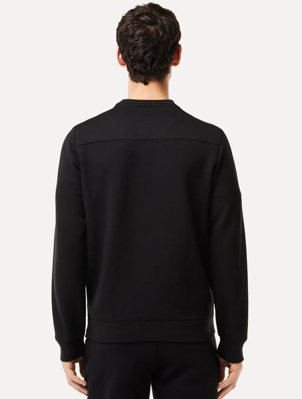 Moletom Lacoste Masculino Crewneck Sport Mesh Panels Preto
