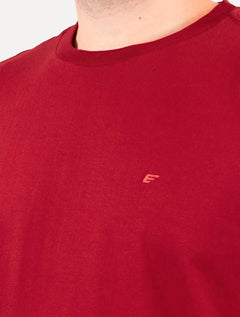 Camiseta Ellus Masculina Cotton Fine Easa Duocolor Vermelha