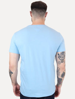 Camiseta Tommy Hilfiger Masculina Inverse Climate Tee Logo Azul Claro