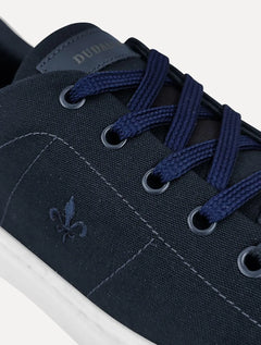 Tênis Dudalina Masculino SL Lona Mistral Napa Logo Azul Marinho