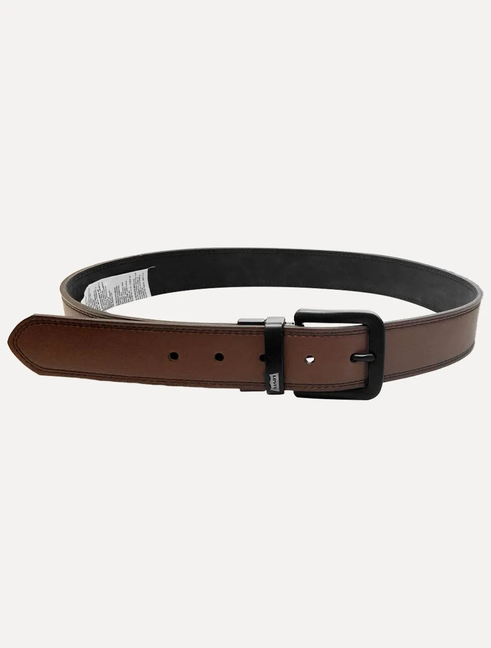 Cinto Levis Masculino Couro Dark Metal Preto/Marrom