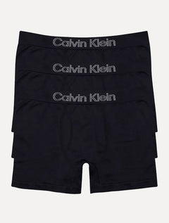 Cueca Calvin Klein Low Rise Trunk Sem Costura Preta Pack 3UN