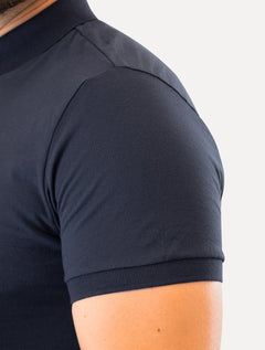 Polo Colcci Masculina Malha Class Navy Logo Azul Marinho