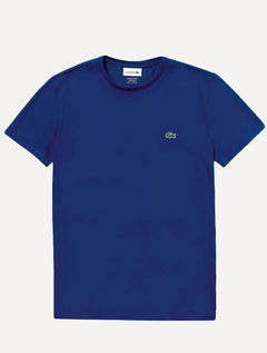 Camiseta Lacoste Masculina Classic Pima Cotton Logo Azul Royal