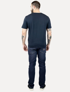 Camiseta Individual Slim Pima Soft Touch Logo Azul Marinho