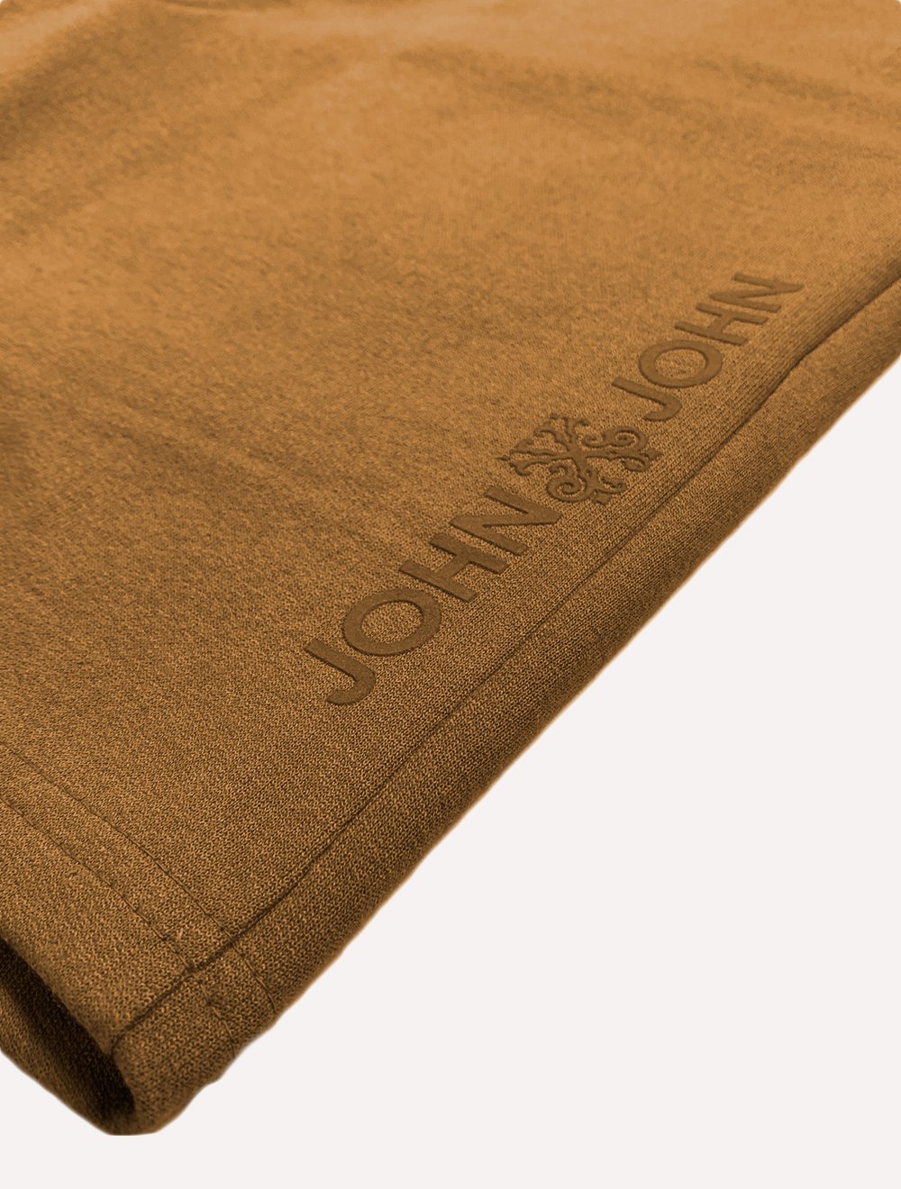 Bermuda John John Masculina Moletom New Basic Print Marrom Claro