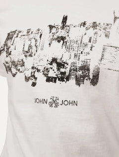 Camiseta John John Masculina Regular City Map Off-White