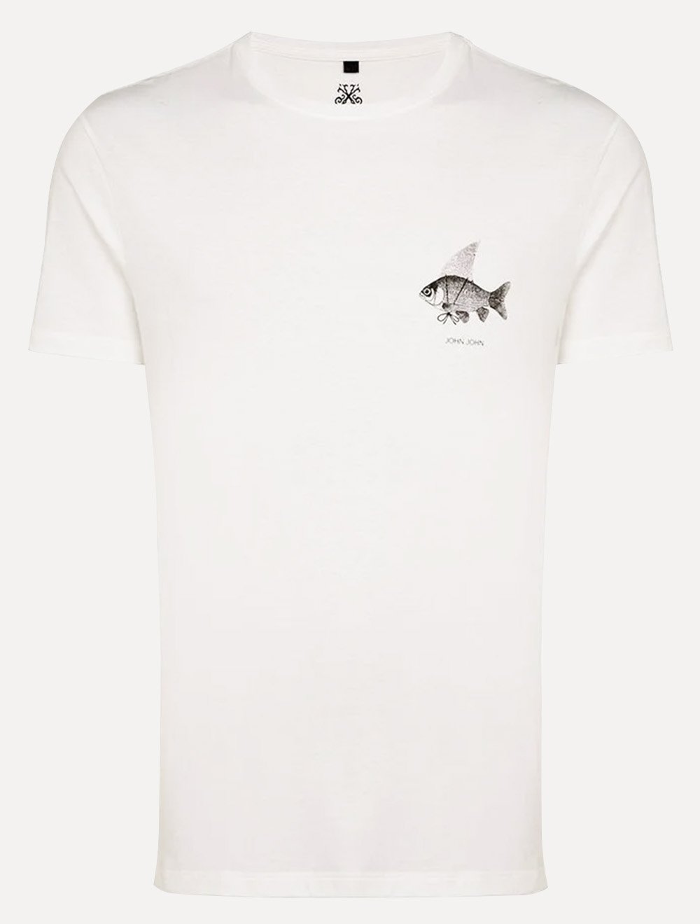 Camiseta John John Masculina Regular Fin Fish Off-White