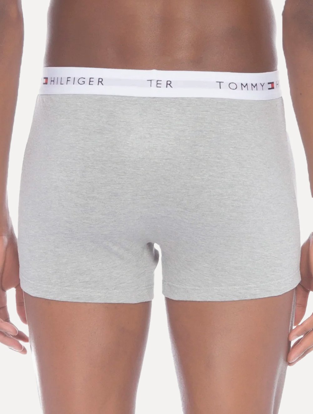Cueca Tommy Hilfiger Cotton Stretch Trunk Cinza Mescla Azul Marinho Pack