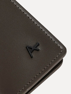 Carteira Aramis Masculina Couro Slim Basic Vertical Marrom Café