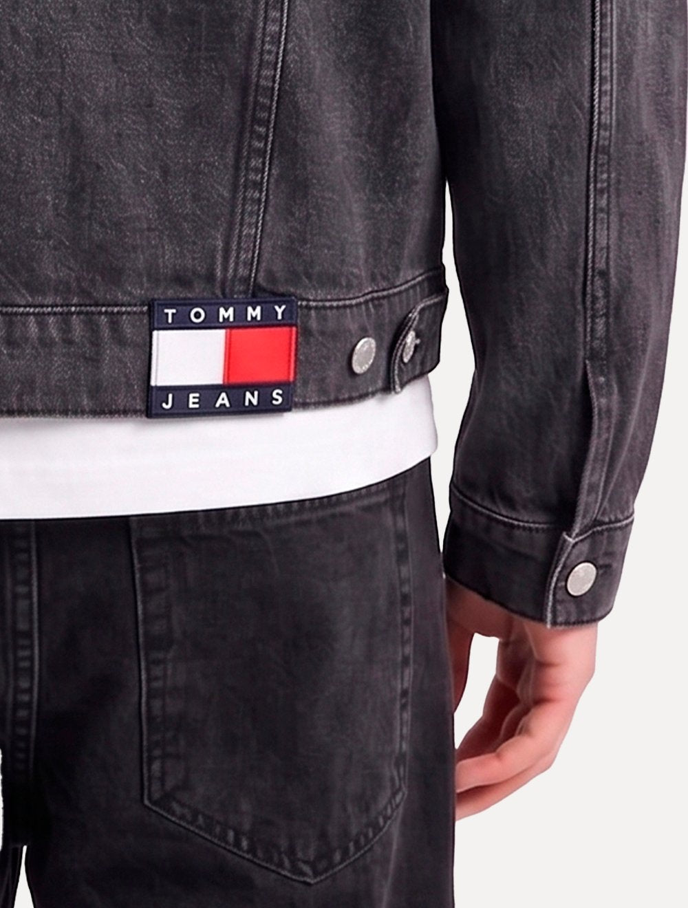 Jaqueta Tommy Jeans Masculina Regular Ryan Trucker Cinza