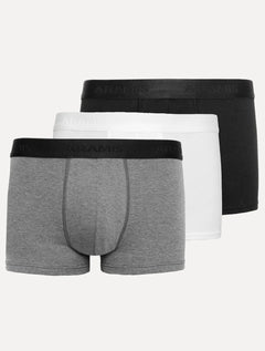 Cuecas Aramis Neo Boxer Cotton Mescla/ Preta/ Branca Pack 3UN