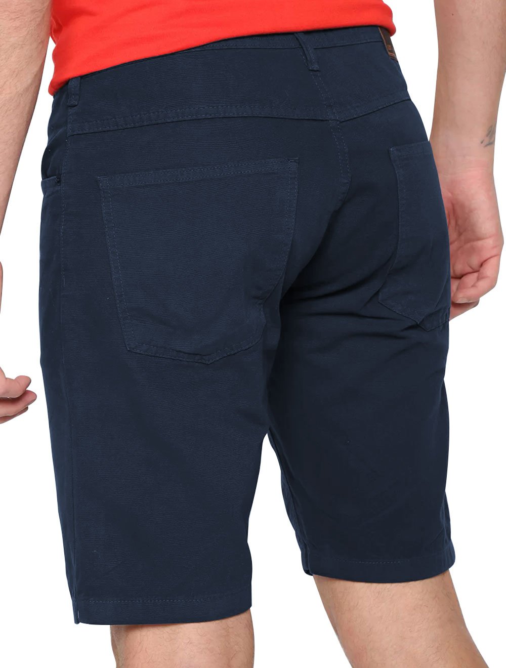 Bermuda Forum Masculina Sarja Paul Slim Tailor Azul Marinho