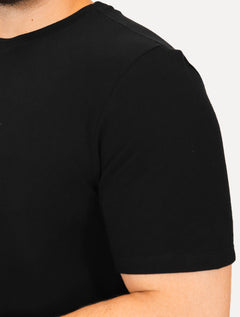 Camiseta Calvin Klein Jeans Masculina Gola Dupla CK Logo Preta