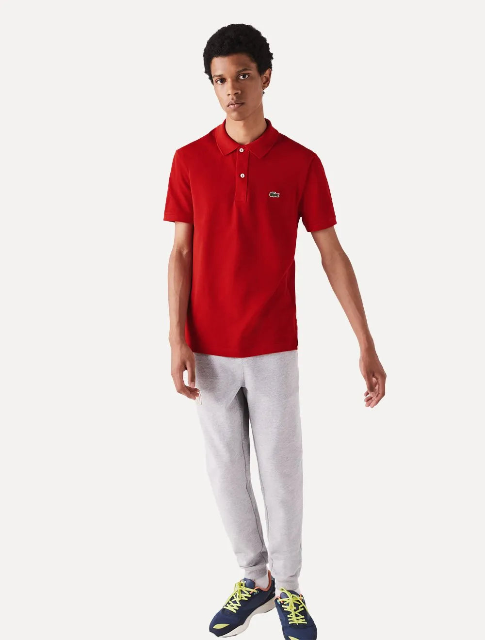 Polo Lacoste Masculina Slim Fit Classic Vermelha